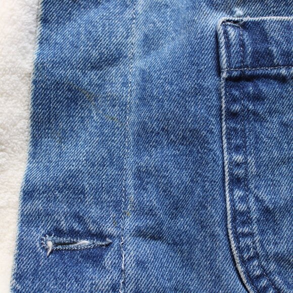 Older Brother Denim Jean Jacket Sherpa Fleece Lined Blue Trucker Coat Warm Cozy - Picture 6 of 12